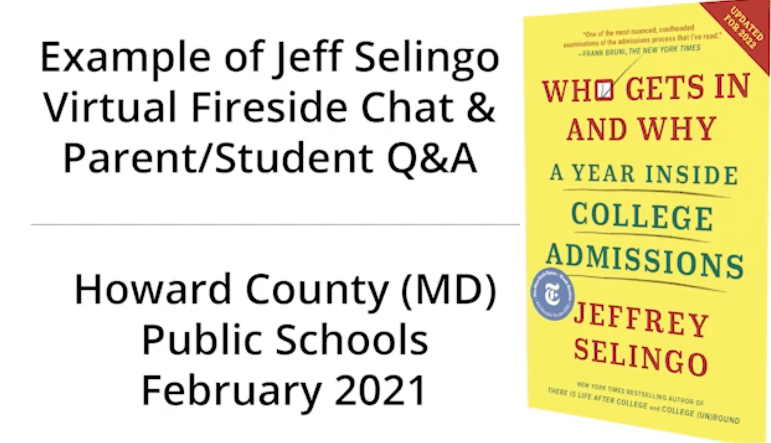 Thumbnail for Howard County Public Schools Admissions Virtual Event