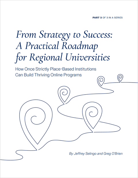 Title "From Strategy to Success" and line drawing against a white background.